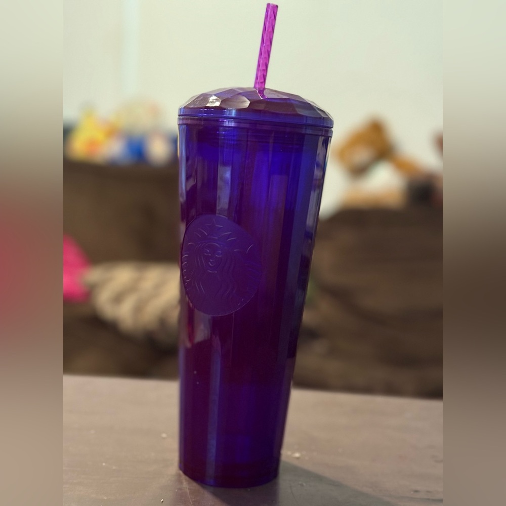 Used Purple Starbucks Cup